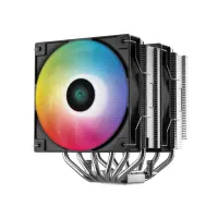 CPU COOLER AIR COOLING DEEPCOOL DUAL TOWER FULL BLACK WITH REAL TIME DIGITAL SCREEN 6 HEATPIPE AG620 DIGITAL WH
