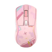 Dareu A950 RGB Wireless Multi-Mode Gaming Mouse ? Pink with Charging Dock